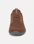 Dannto brown zero drop barefoot sneakers shown from the front