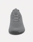 Dannto dark gray zero drop barefoot sneakers shown from the front