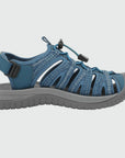 Dannto Damen-Wandersandalen mit geschlossener Zehenpartie S2 Marineblau von der Seite dargestellt