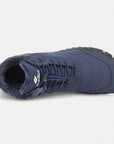 Dannto unisex‘s blue winter snow Boots shown from the top