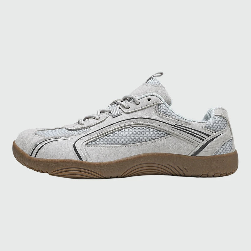 Dannto Aero N1 - men's and women's white wide toe box barefoot shoes shown from the side