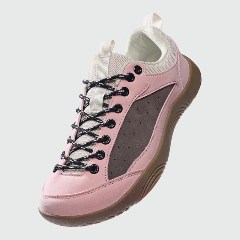 Aero N2 - pink wide toe box barefoot for men women shown from a three quarter view