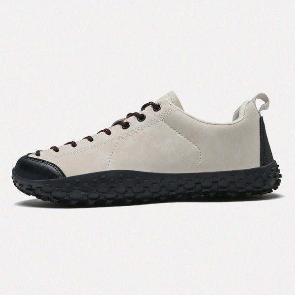 Dannto Beige Veld II Pro – Leichte Barfußschuhe für Herren und Damen, von der Seite dargestellt