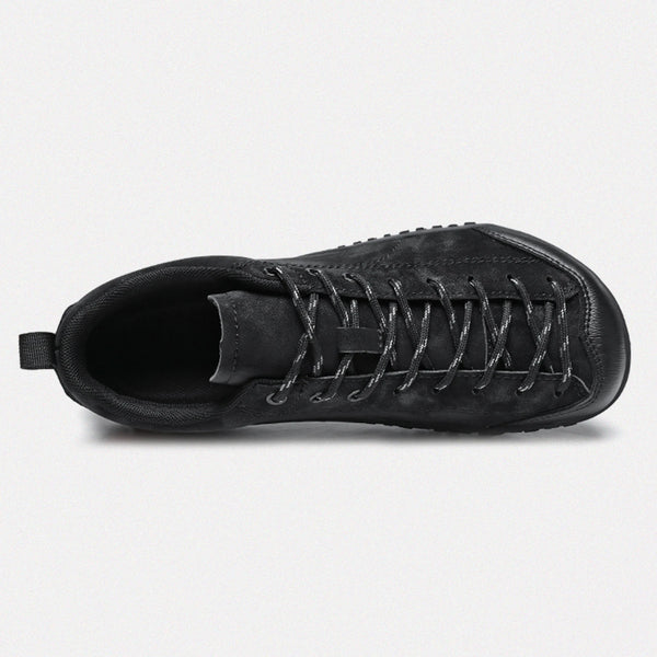 Dannto schwarzer Veld II Pro – leichte Barfußschuhe für Herren und Damen, von oben dargestellt