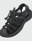 Dannto Trailport H3 - Women's Hiking Sandals black shown from a three quarter view