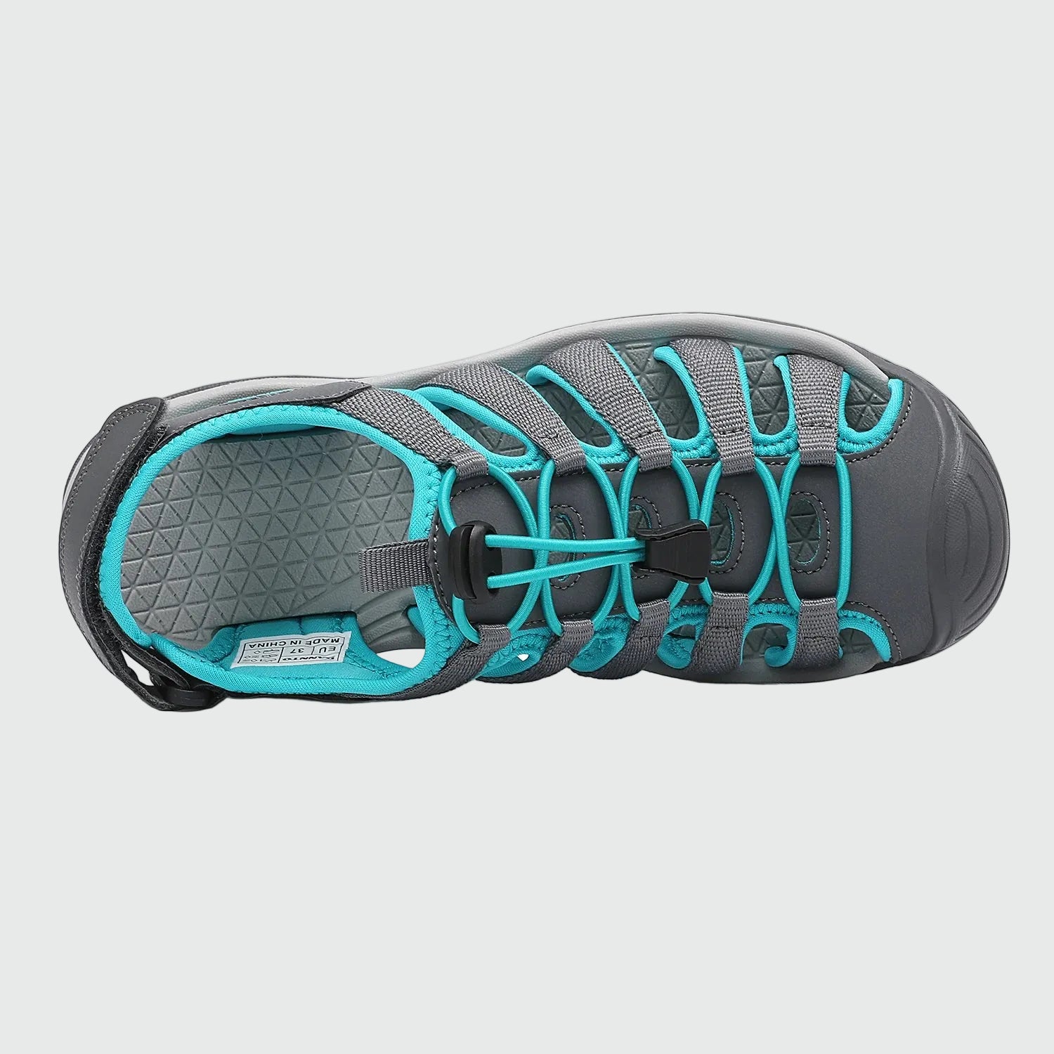 Dannto Trailport H3 - Women's Hiking Sandals gray green shown from the top