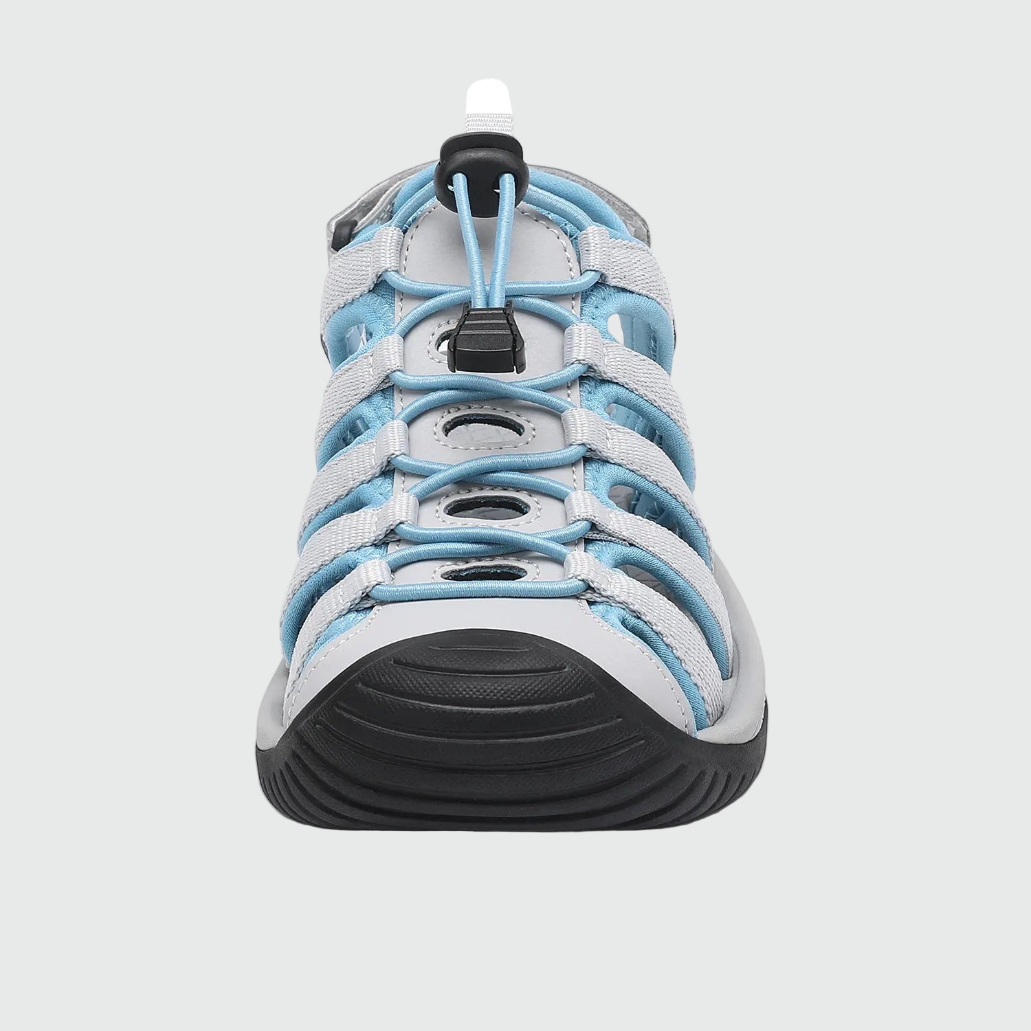 Dannto Trailport H3 - Women's Hiking Sandals white blue shown from the front