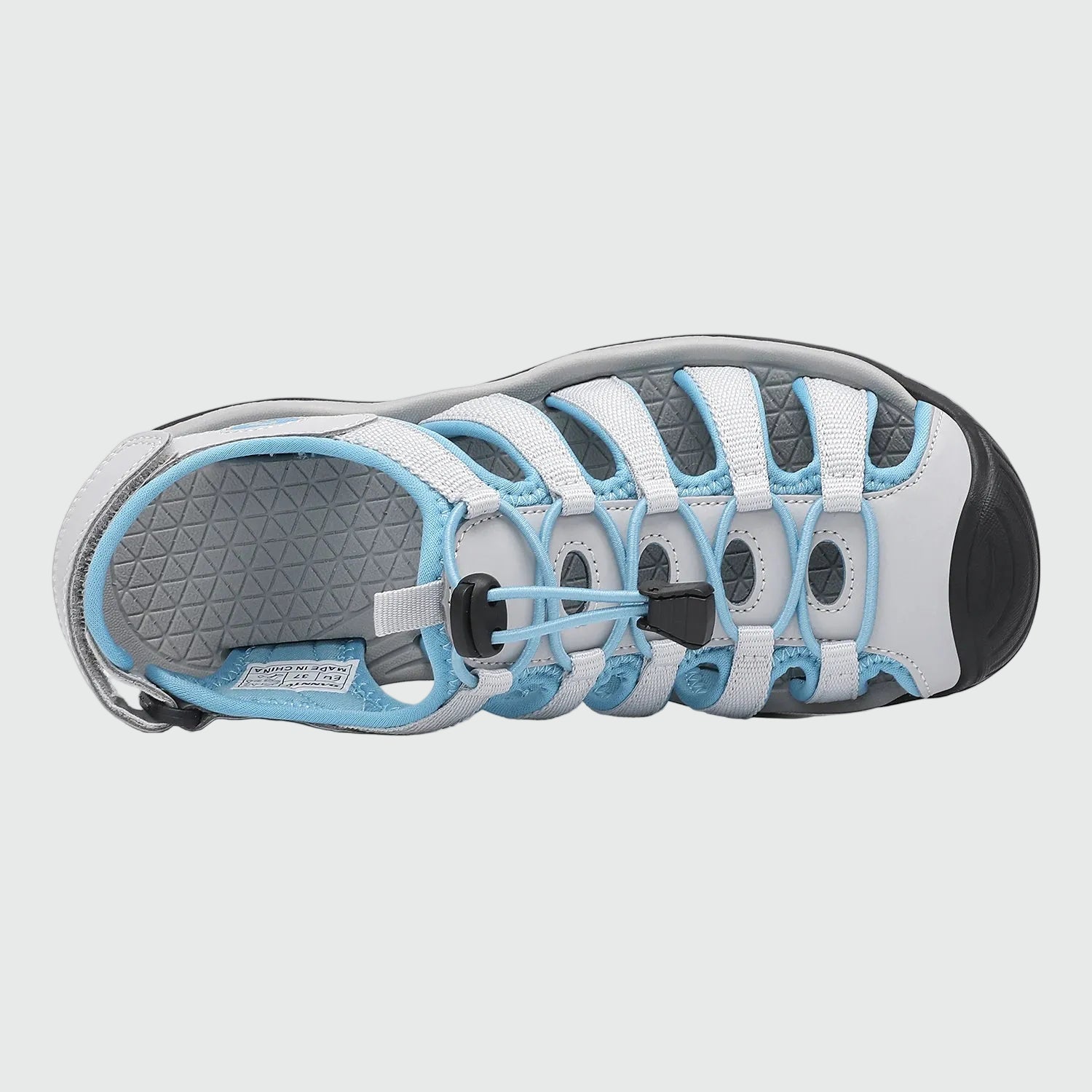 Dannto Trailport H3 - Women's Hiking Sandals white blue shown from the top