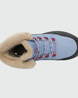 Dannto women‘s blue winter snow Boots shown from the top