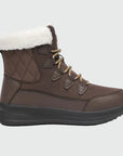 Dannto women‘s coffee winter snow boots shown from the side