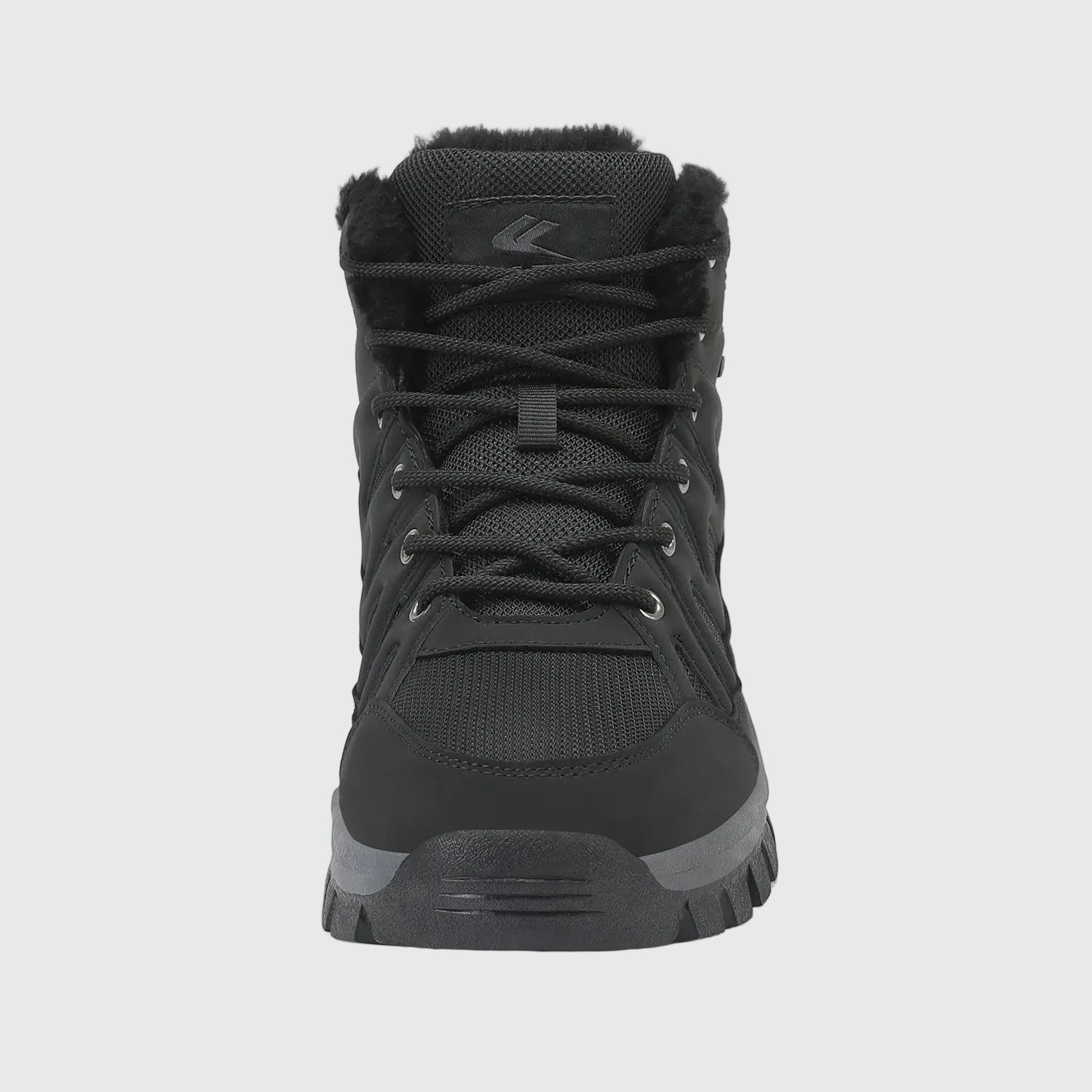 Dannto men‘s black winter snow Boots shown from the front