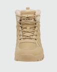 Dannto men‘s khaki winter snow boots shown from the front