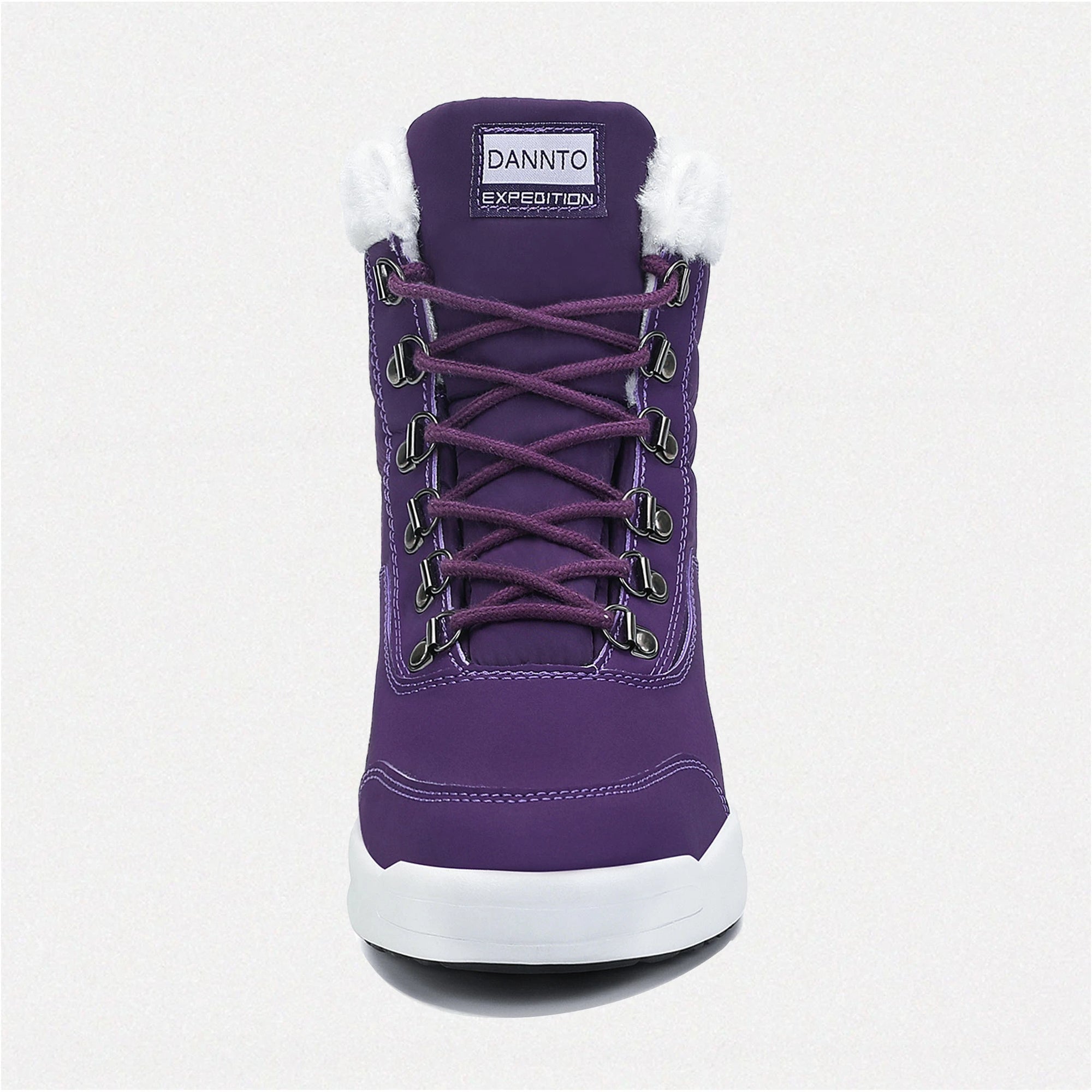 Dannto women‘s purple winter snow Boots shown from the front