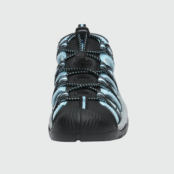 Dannto Damen Trailport H2 Sandale Schwarz Blau von vorne dargestellt