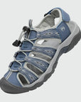 Dannto women's trailport H2 sandal blue shown from a three quarter view