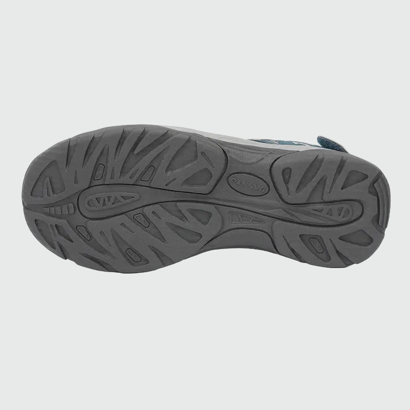 Dannto women's trailport H2 sandal blue shown from the bottom