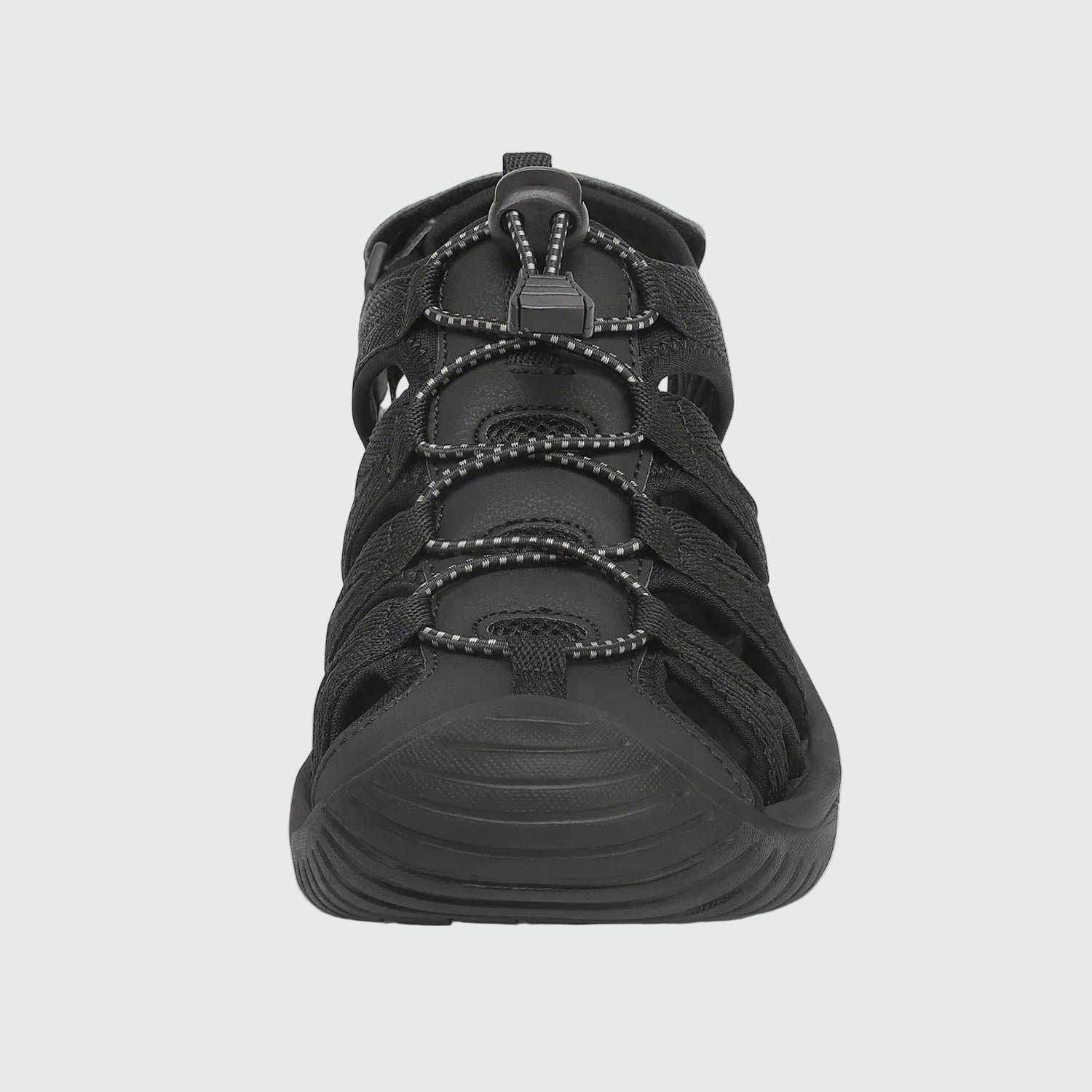 Dannto Damen-Wandersandalen mit geschlossener Zehenpartie S2 schwarz, von vorne dargestellt