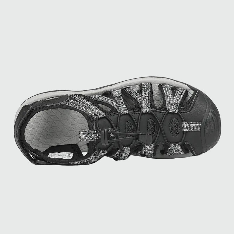 Dannto Damen-Wandersandalen S2 schwarz von oben dargestellt