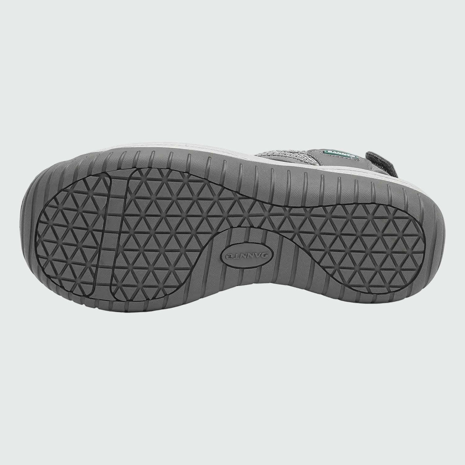 Dannto Damen-Wandersandalen mit geschlossener Zehenpartie S2 grau, von unten dargestellt