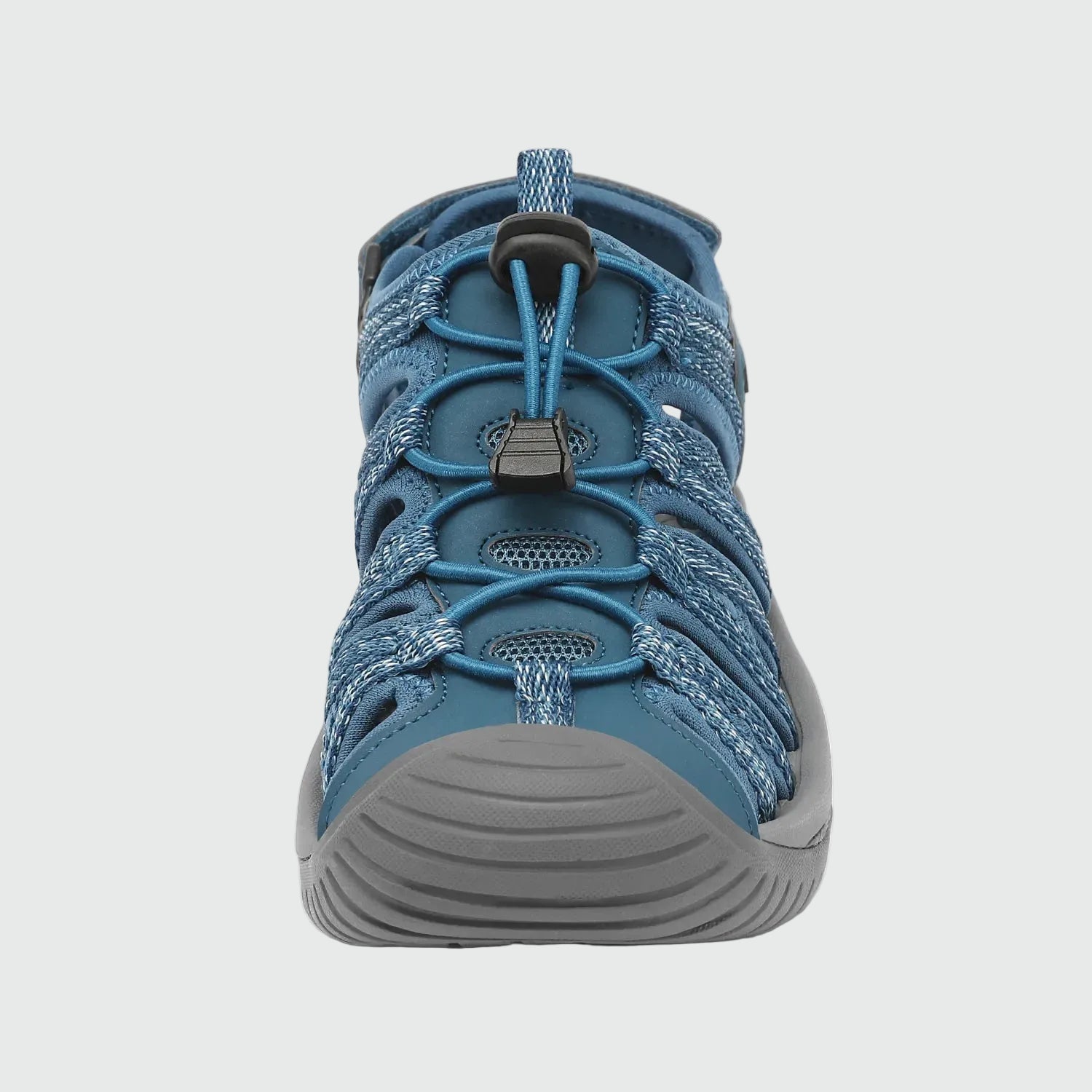 Dannto Damen-Wandersandalen mit geschlossener Zehenpartie S2 Marineblau, von vorne dargestellt