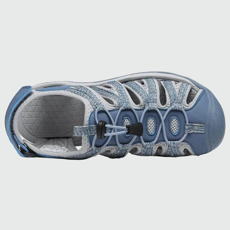 Dannto women's closed toe hiking sandals S2 blue shown from the top