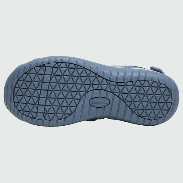 Dannto Damen-Wandersandalen mit geschlossener Zehenpartie S2 blau, von unten dargestellt