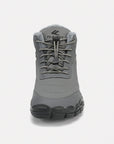 Dannto unisex‘s gray winter snow Boots shown from the front