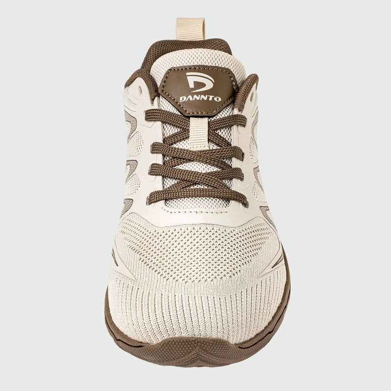 Gliss II - khaki wide toe box barefoot shoes for women shown from the front